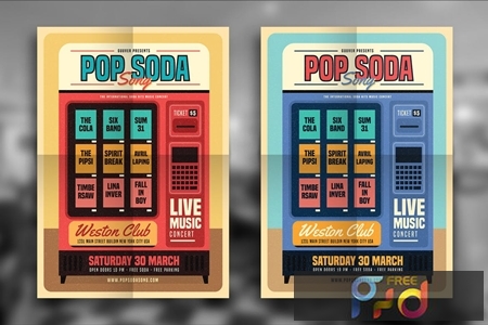 Retro Pop Soda Song Flyer LUMFUSS 1