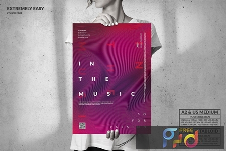 Modern Wavy Poster Design - Music Event UFVEQN5 1