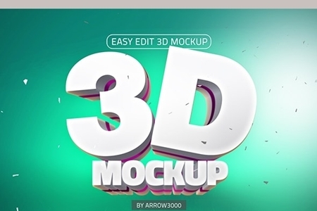 Download 3d Text Logo Mockup 23720872 Freepsdvn PSD Mockup Templates