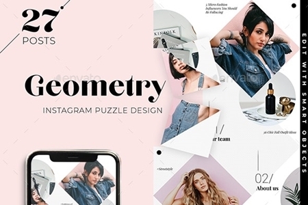 FreePsdVn.com 2002305 SOCIAL geometry instagram puzzle template for bloggers and store 25629887 cover