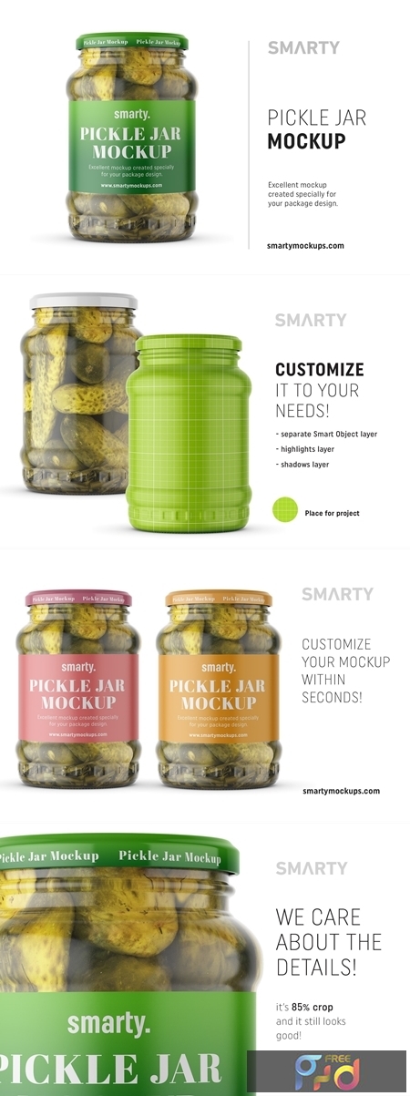 Download Pickle jar mockup 4388662 - FreePSDvn
