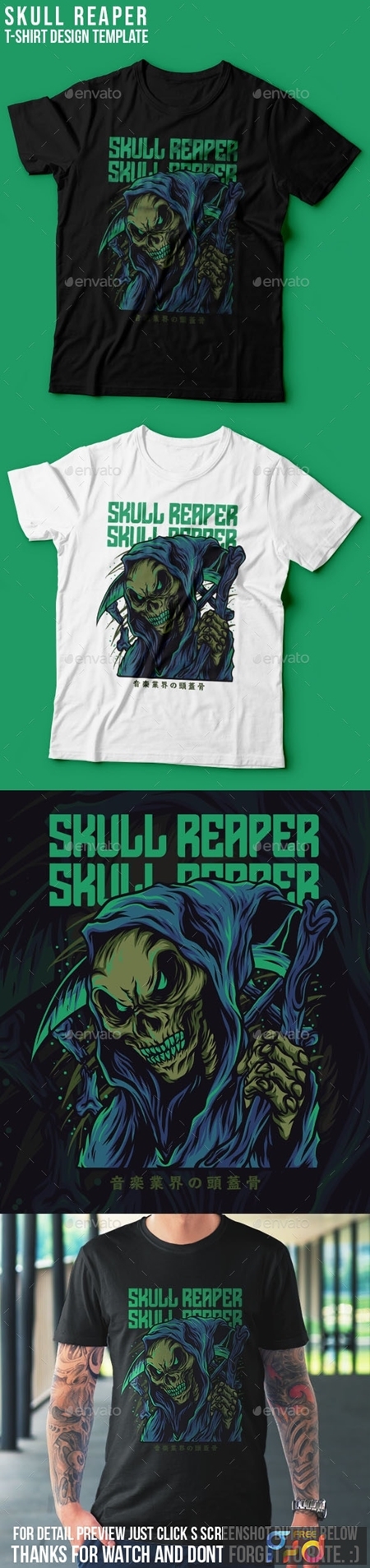 Skull Reaper T-Shirt Design 25672416 1