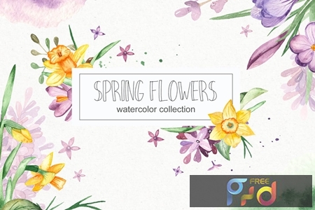 FreePsdVn.com 2002478 STOCK watercolor spring flowers collection vvd2wc6