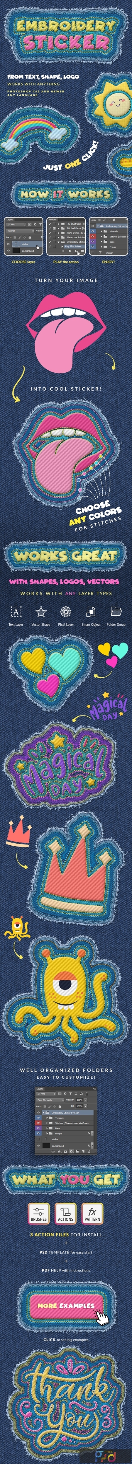 Embroidery Sticker - Photoshop Action 25804960 1