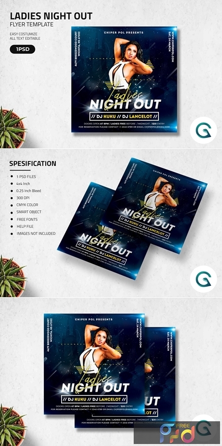 Ladies Night Out Flyer Template 4585272 1