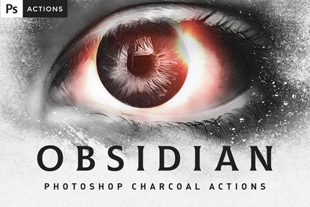 FreePsdVn.com 2003293 PHOTOSHOP obsidian charcoal photoshop actions 4530907 cover