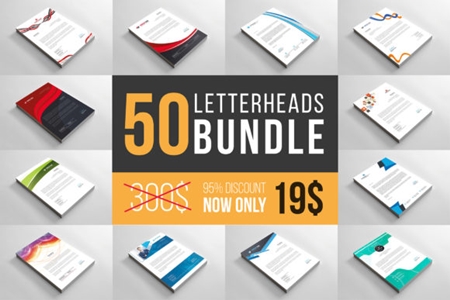 Download Free Letterheads Big Bundle 3016201 Freepsdvn PSD Mockup Template