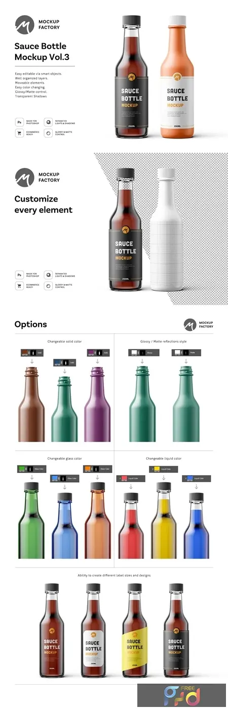 Download Sauce Bottle Mockup Vol 3 4585215 Freepsdvn