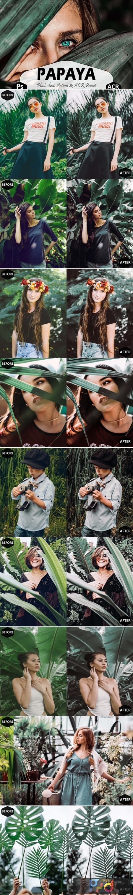 Papaya Photoshop Actions and ACR Presets