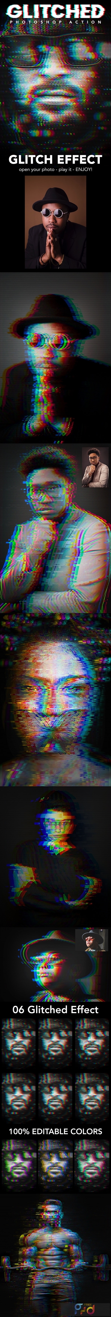 Glitched Photoshop Action