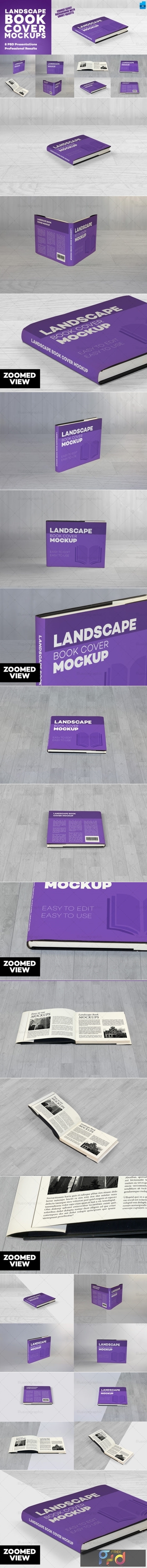 Realistic Landscape Book Cover Mockups 3684664 1