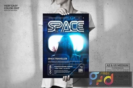 Space Music Event - Big Party Poster Design S2KBUCQ 1