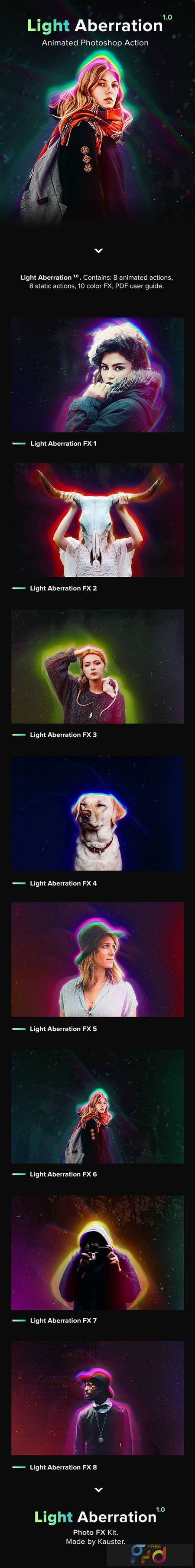Animated Light Aberration   Photoshop Action