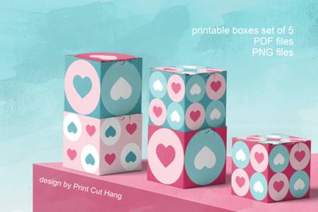 Download Free Printable Boxes For Valentine Gifts Pdf 3783483 Freepsdvn PSD Mockups.