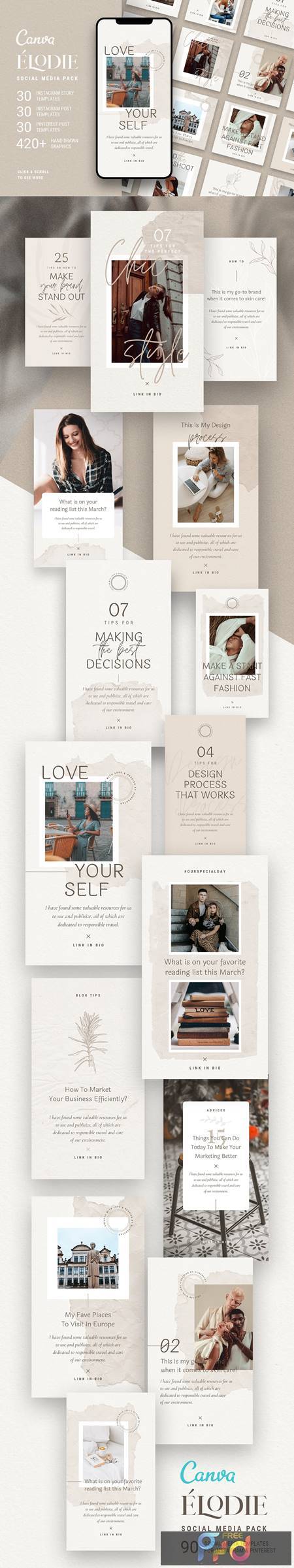 Elodie - Canva Social Templates Pack 4767084 1