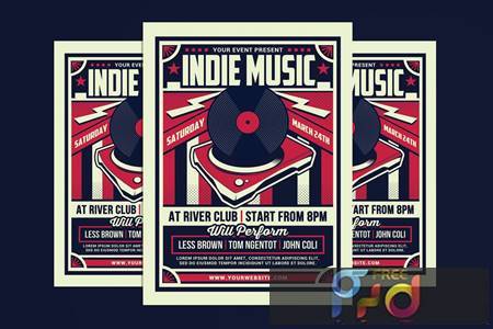 Indie Music Retro Flyer