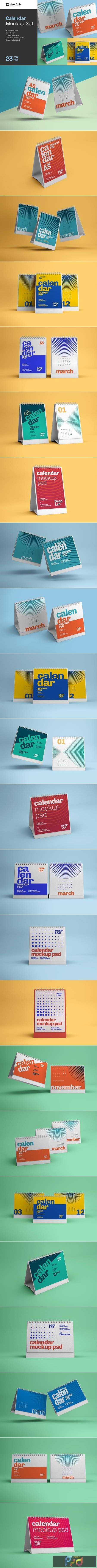 Desk Calendar Mockup Set - 23 styles 4342322 1