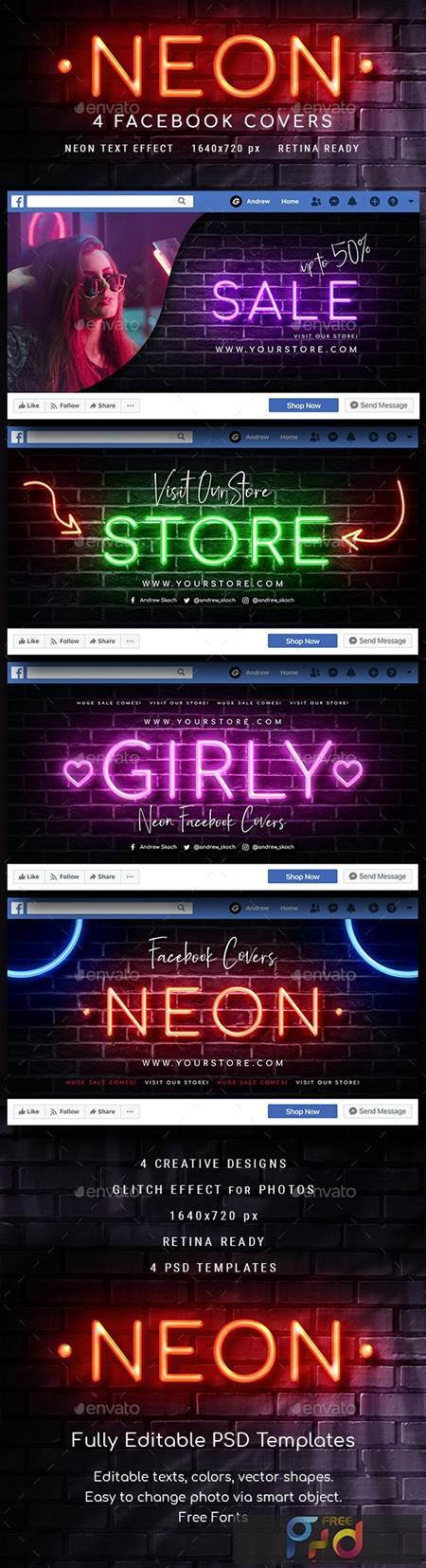 Neon Facebook Covers 26405900 1