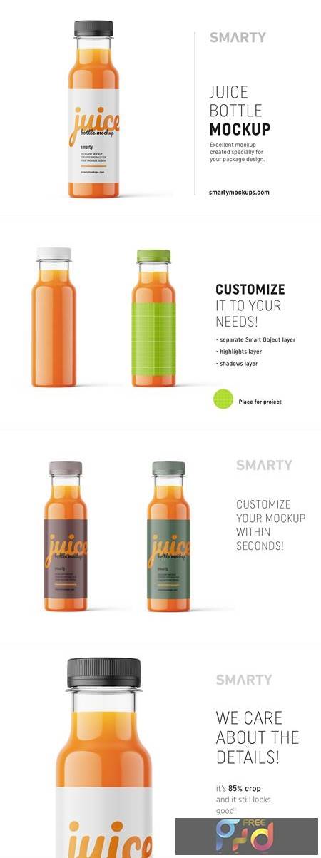 Download Free Carrot Juice Bottle Mockup 4825702 Freepsdvn PSD Mockups.