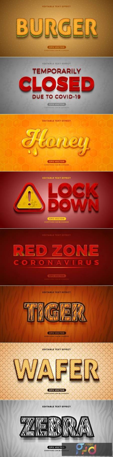 Editable font effect text collection illustration design 82 1