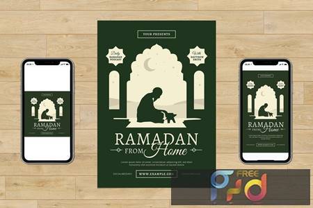 Ramadan From Home Flyer Set HQB3TQ7 1
