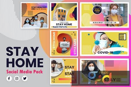 FreePsdVn.com 2006032 SOCIAL stay home abstract style social media template dmwg6he
