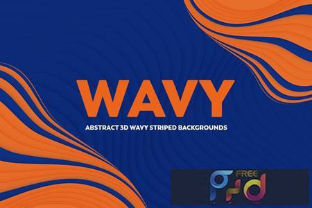 Abstract 3D Wavy Striped Backgrounds 56UCW62 1