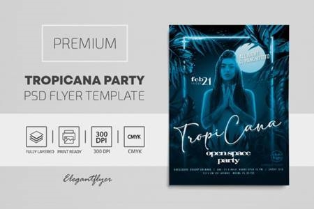 FreePsdVn.com 2006180 TEMPLATE tropicana open space party premium psd flyer template 116011 cover
