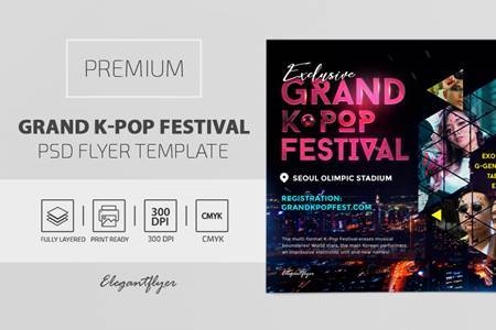FreePsdVn.com 2006252 TEMPLATE grand kpop festival premium psd flyer template 116783 cover