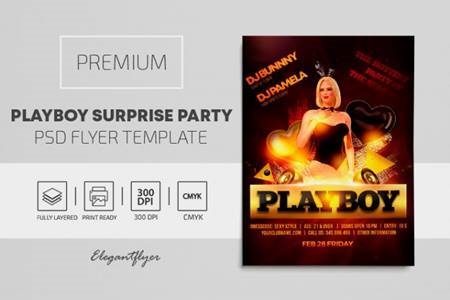 Freepsdvn.com 2006386 Template Playboy Surprise Party Premium Psd Flyer Template 117352 Cover