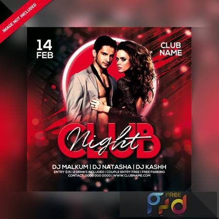 Club night party flyer Premium Psd 6425220 1