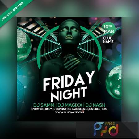 Friday night party flyer Premium Psd 6790446 1