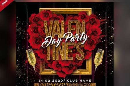 Download Free Valentines Day Party Flyer Premium Psd 6425007 Freepsdvn PSD Mockups.
