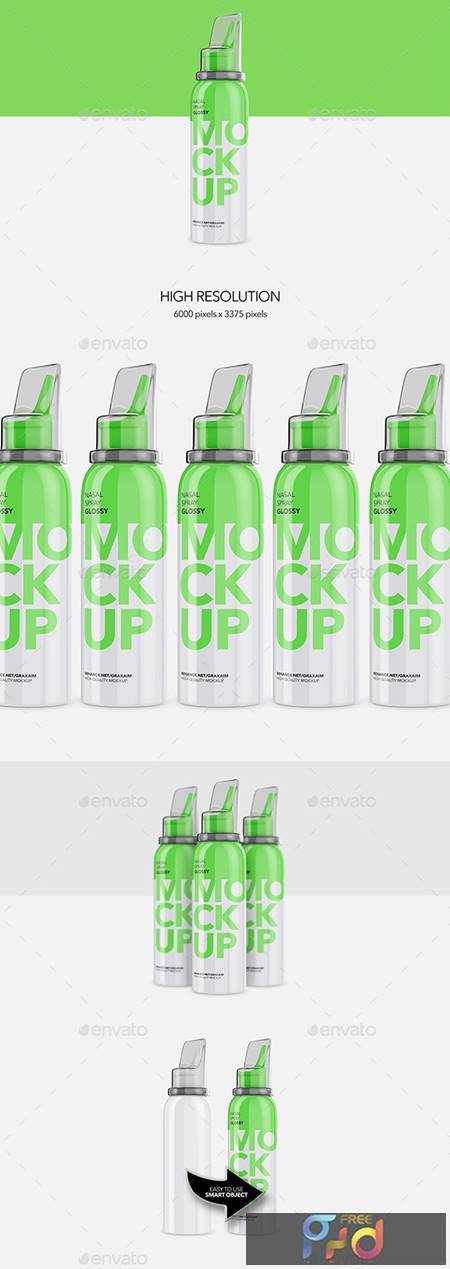 Nasal Spray Glossy Bottle - Mockup 26501748 1
