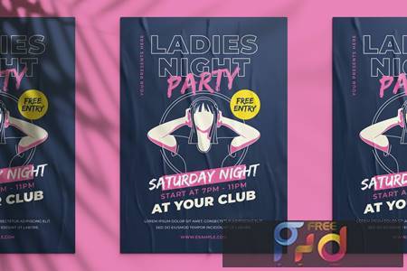 Ladies Night Party Flyer ZFVHNJS 1