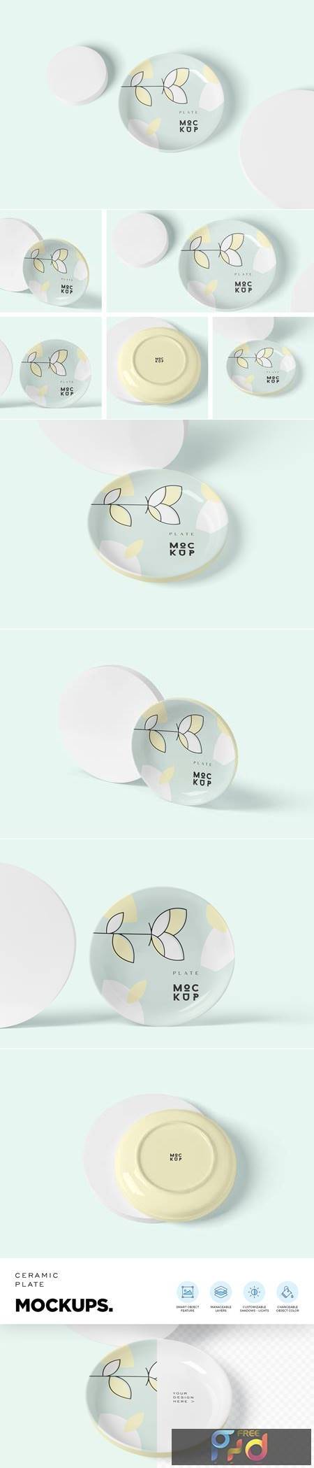 Download Round Ceramic Plate Mockups 4646684 - FreePSDvn