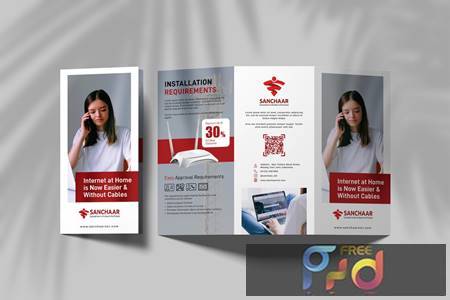 Internet Provider Promotional Trifold Brochure MS22T3W 1