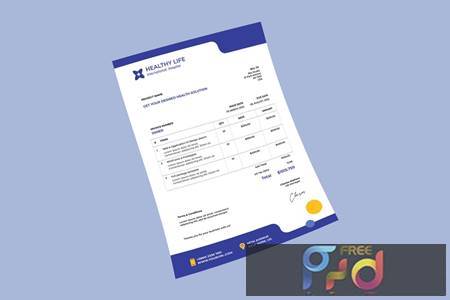 Medical healthy invoice PSD Template 8M77N9R 1