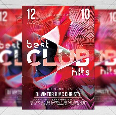 FreePsdVn.com 2007290 TEMPLATE best club hits flyer club a5 template 19979 cover