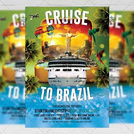FreePsdVn.com 2007298 TEMPLATE cruise to brazil flyer seasonal a5 template 20019 cover