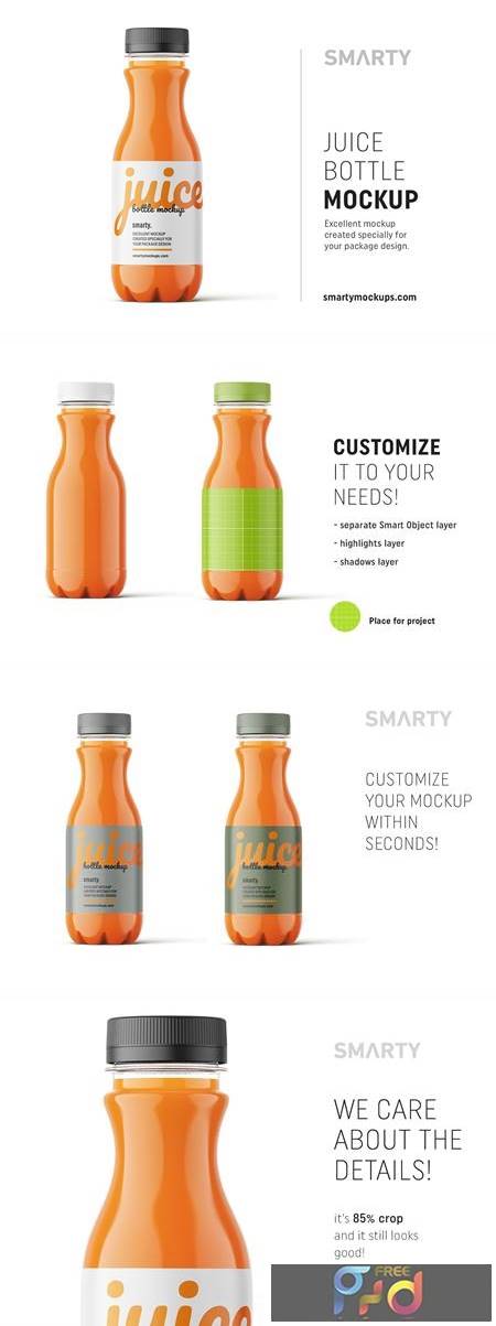 Carrot juice bottle mockup 4825987 1