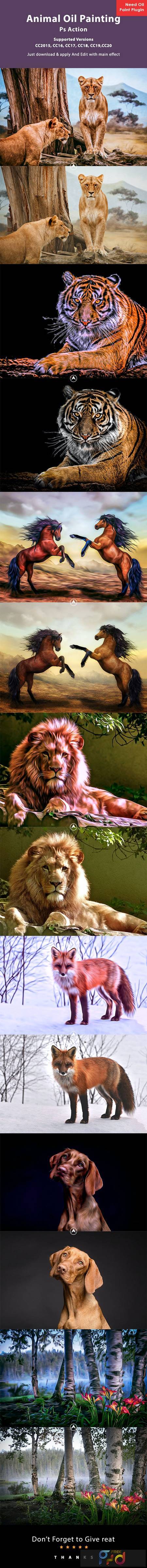 Animal Oil Painting Photoshop Action 26608753 1