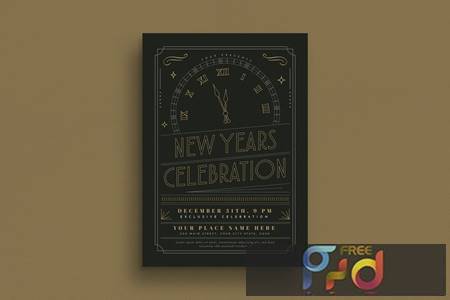 Gold New Year Party Event Flyer VC2KV9 1