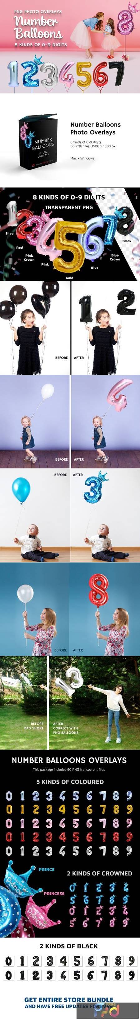 80 Number Balloons Photo Overlays 5224487 1