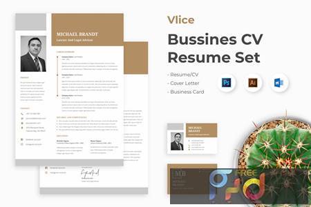 Professional Business CV Resume Set - Vlice L2TW4PZ 1