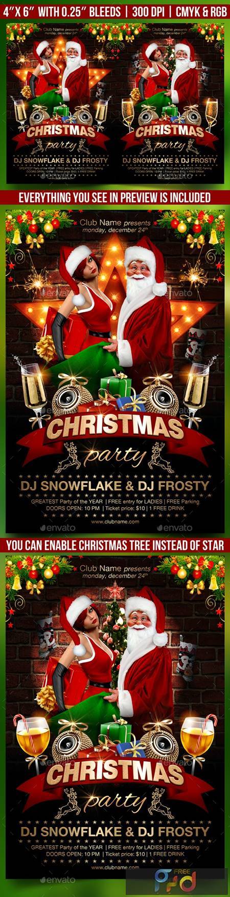 Christmas Party Flyer Template 22932172 1