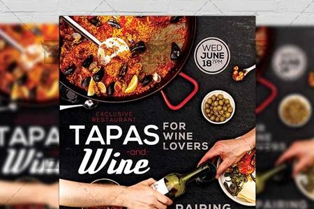 FreePsdVn.com 2008256 TEMPLATE tapas and wine flyer food a5 template 19721 cover