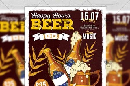 FreePsdVn.com 2008323 TEMPLATE happy hours flyer food a5 template 19886 cover