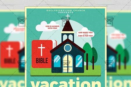 FreePsdVn.com 2008338 TEMPLATE vacation bible school flyer church a5 template 19857 cover