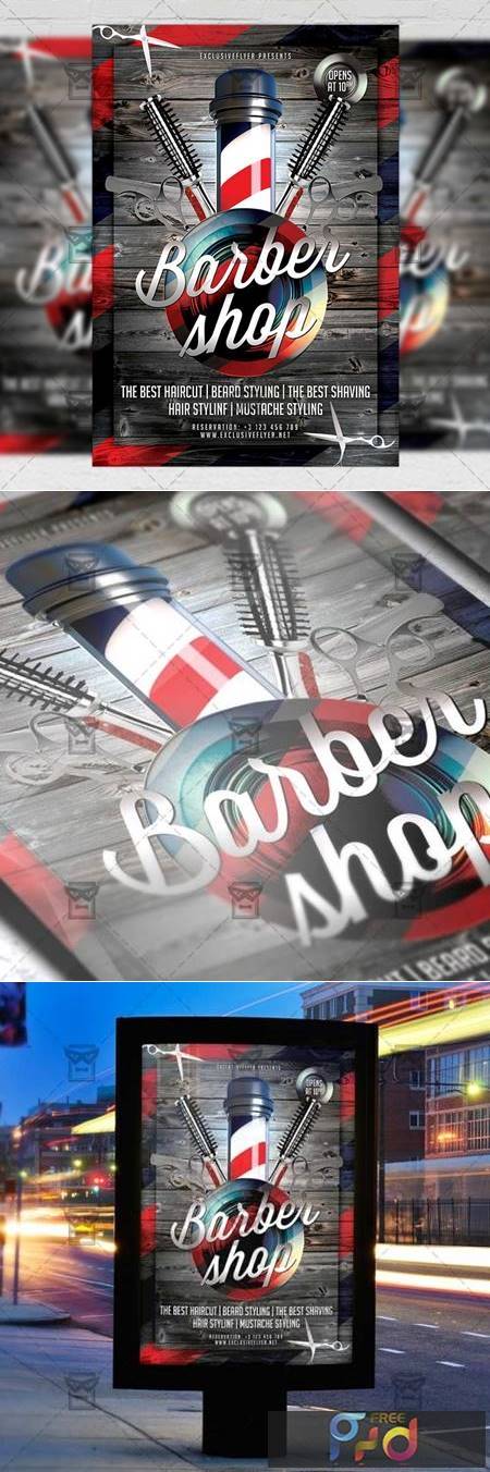 Barber Shop Flyer - Business A5 Template 19503 1